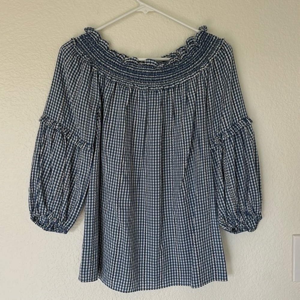 Max Studio gingham small top